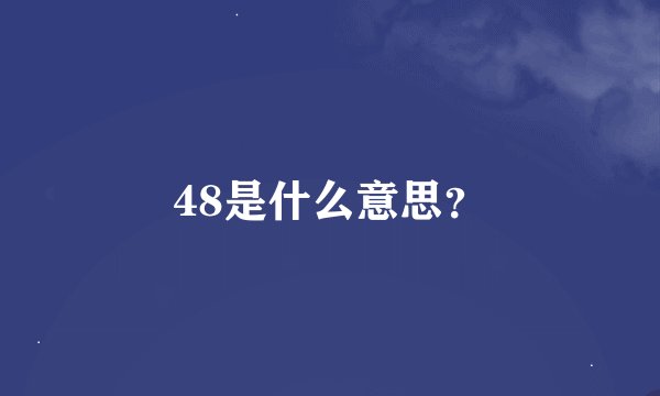 48是什么意思？