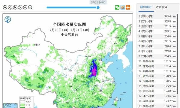 数据可视化看河南暴雨有多大！