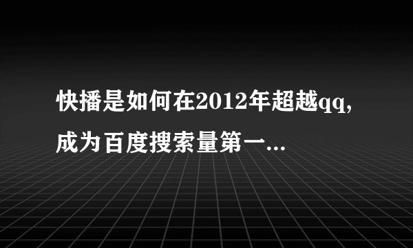 快播是如何在2012年超越qq,成为百度搜索量第一的客户端