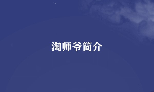 淘师爷简介