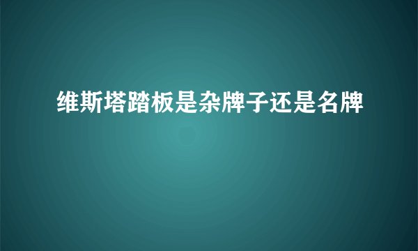 维斯塔踏板是杂牌子还是名牌