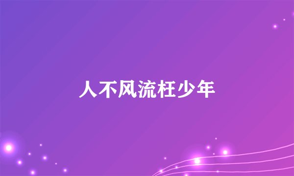 人不风流枉少年