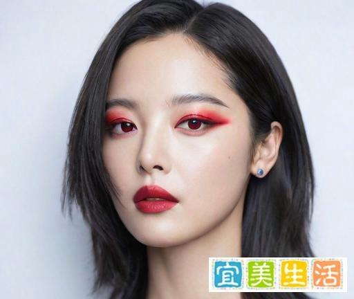 辛芷蕾红色眼妆惊艳亮相，妩媚张扬尽显个性魅力