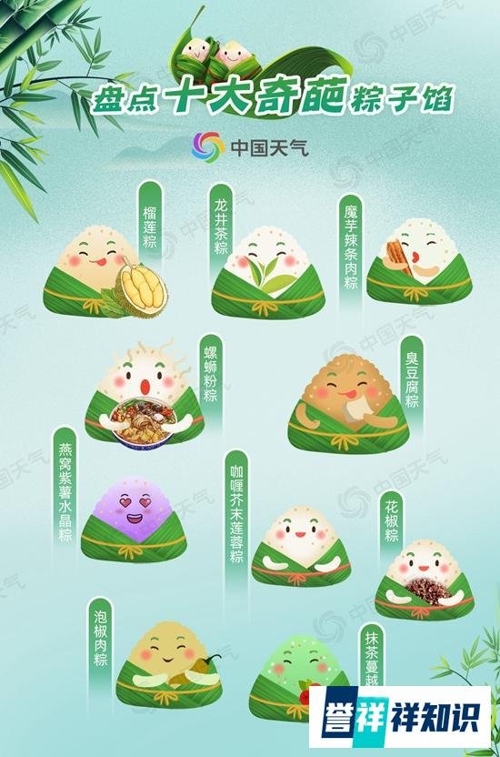 粽子节来了！端午假期天气地图出炉 十大奇葩口味刷新粽子印象