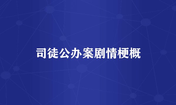 司徒公办案剧情梗概