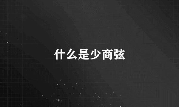 什么是少商弦