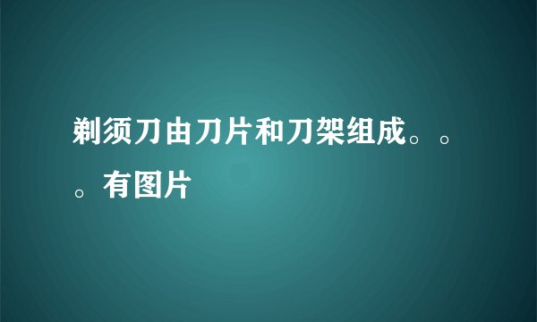 剃须刀由刀片和刀架组成。。。有图片