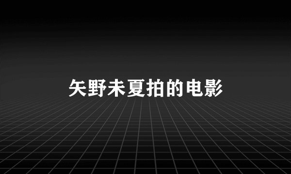矢野未夏拍的电影